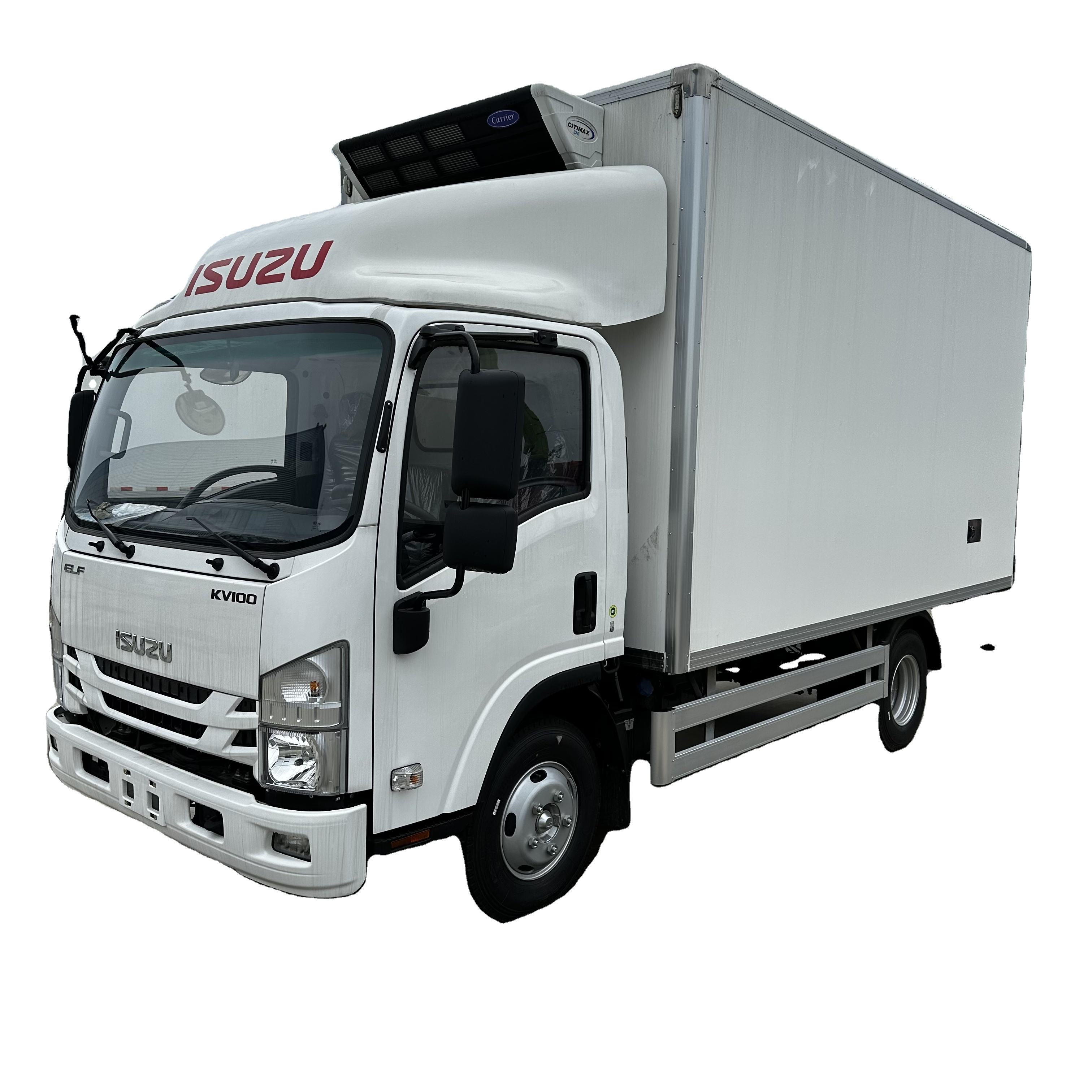 ISUZU New 120HP Euro 2/3/4/5 Diesel Fuel Refrigerated Van Truck with Manual Transmission Cargo Box-L