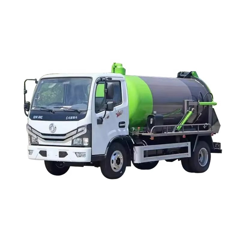 Dongfeng Small Sewage Suction Truck 5 CBM Septic Suction Vacuum High Pressure Tank Truck