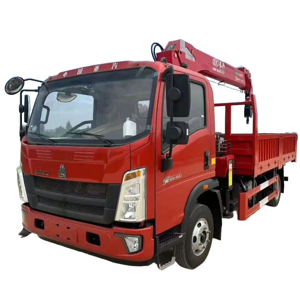 Sinotruk Howo 4 X2 Truck Crane 6 Ton Telescopic Boom New High Efficiency Gearbox Pump Motor for Sale