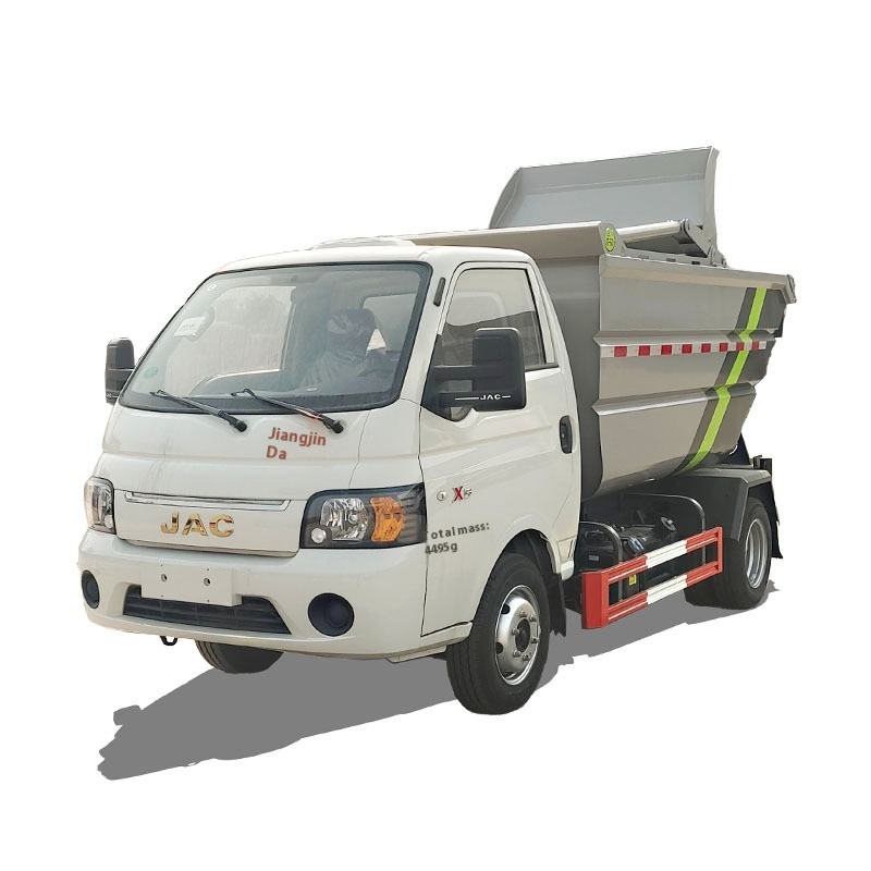 JAC Diesel Rear-Mounted Bucket Dump Truck Manual 4x2 Used for Sanitation Compression Garbage Collect