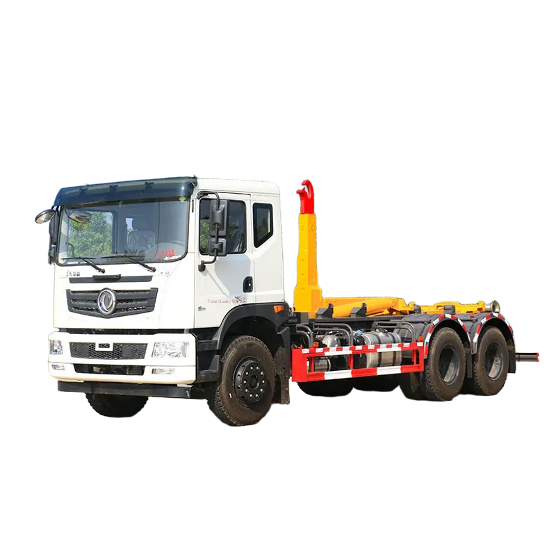 Dongfeng High-Efficiency 14-Square Hook Arm Garbage Truck 4x2/4x4 Drive Wheels Manual Wireless Remot
